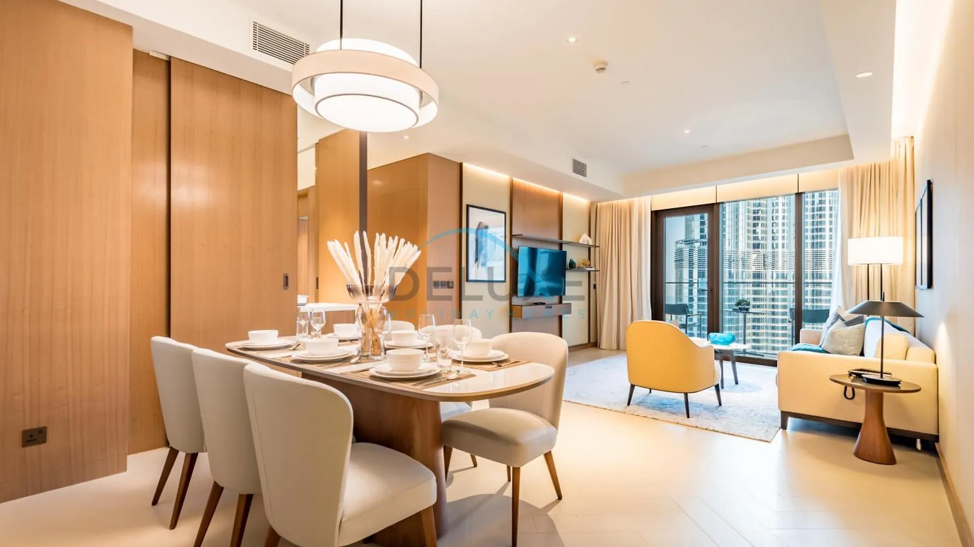 公寓 Elegant 3Br At The Address Residences Dubai Opera, Downtown Dubai By Deluxe Holiday Homes 阿拉伯联合酋长国